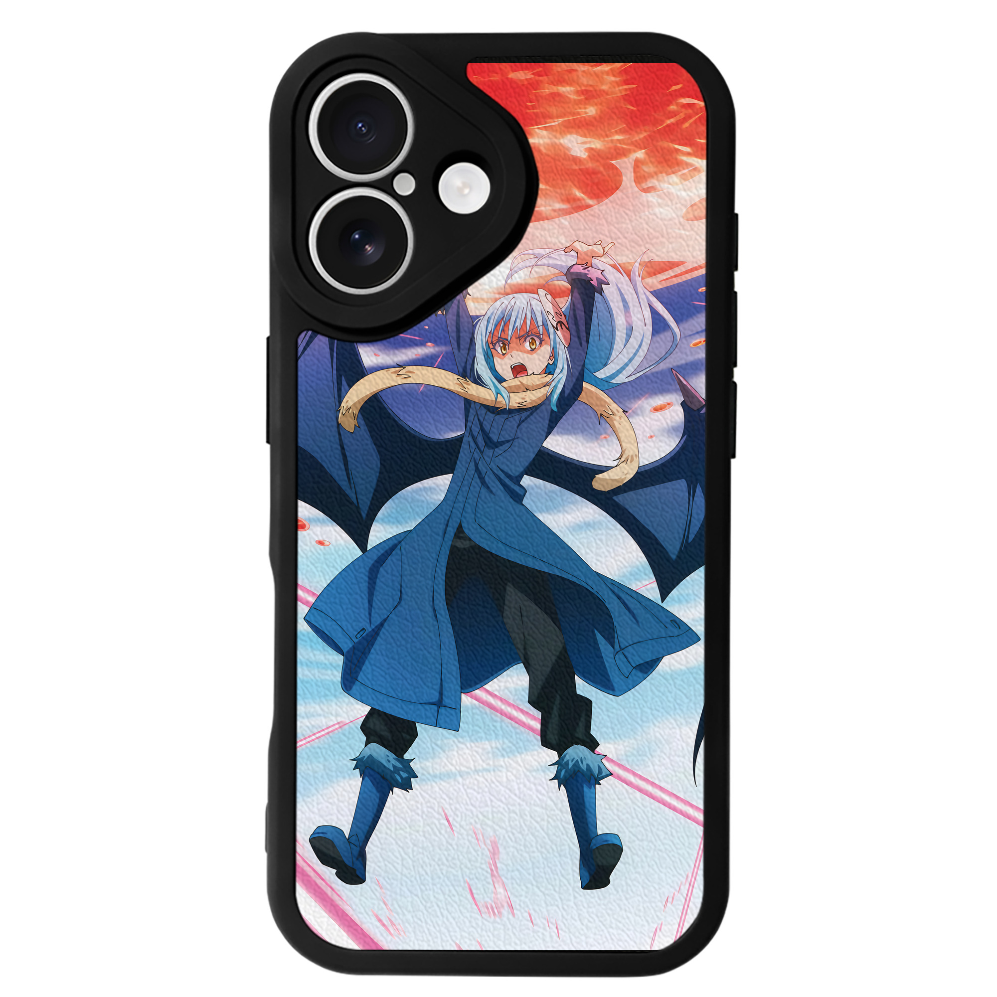 （画像用） 転スラ Regarding Reincarnated to Slime 【iPhone 16シリーズ対応】シリコンスマホケース（レザー調） 材質：シリコン